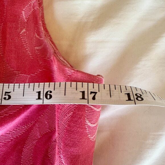 Vintage 1950s-1960s Pink Swirl Jacquard High Neck Sleeveless Dress - Picture 9 of 12